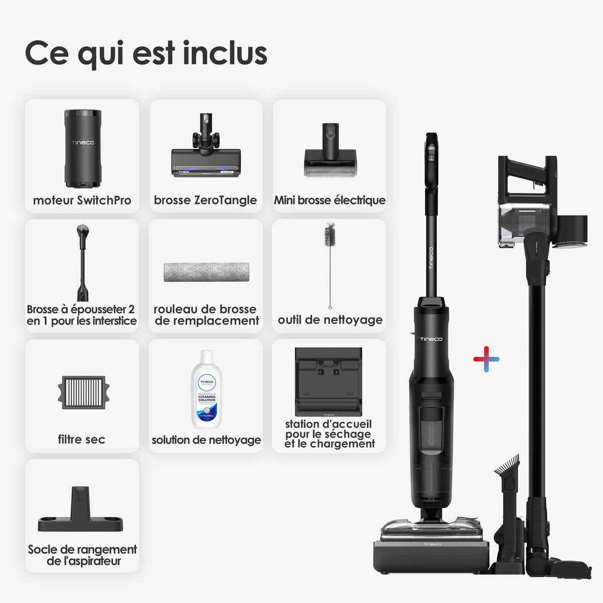 Tineco FLOOR ONE SWITCH S7 Stretch Nettoyeur multifonction 5-en-1
