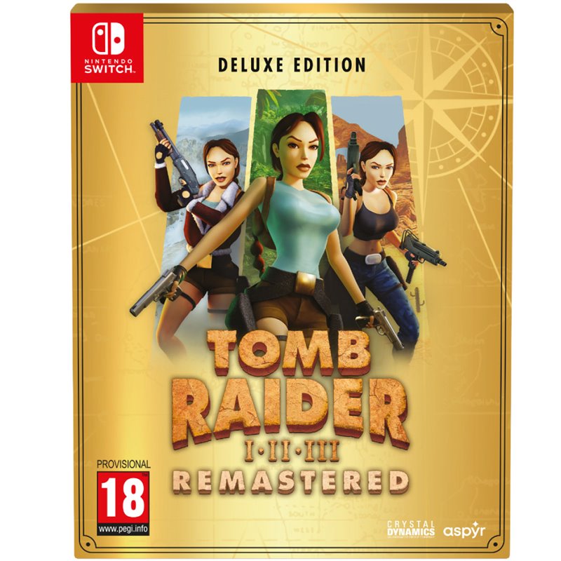 Tomb Raider I-III Remastered Starring Lara Croft Deluxe Edition Nintendo Switch